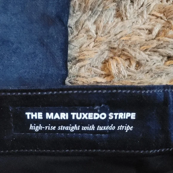 NWT! Anthropologie $215 AG Adriano Goldschmied The Mari Tuxedo Stripe Pants 25 - Picture 4 of 12